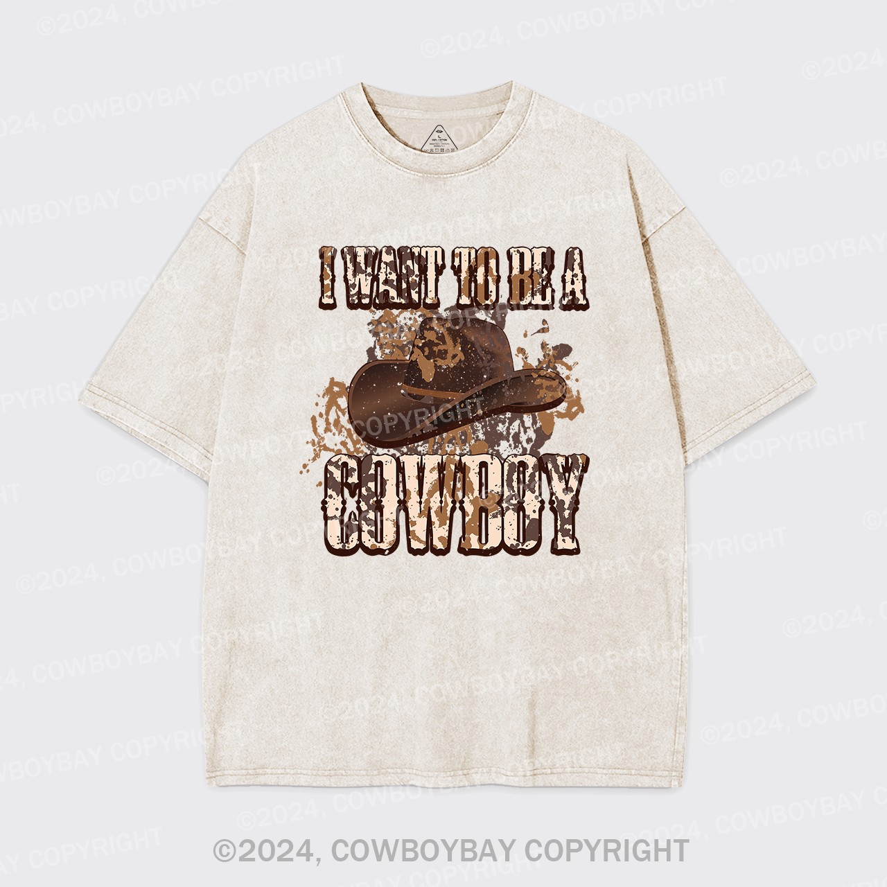 Wanna Be Cowboy Western Vintage Garment-dye Tees