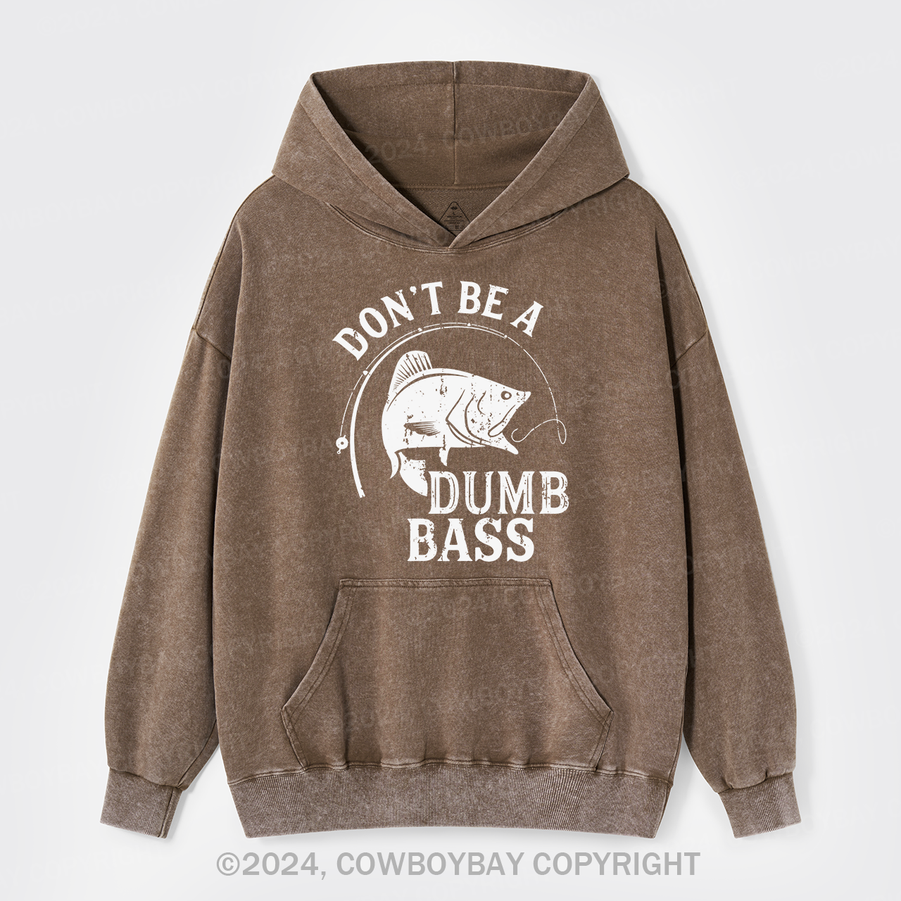 Punny Gag Meme Fisherman Loose Fit Garment-Dye Hoodies