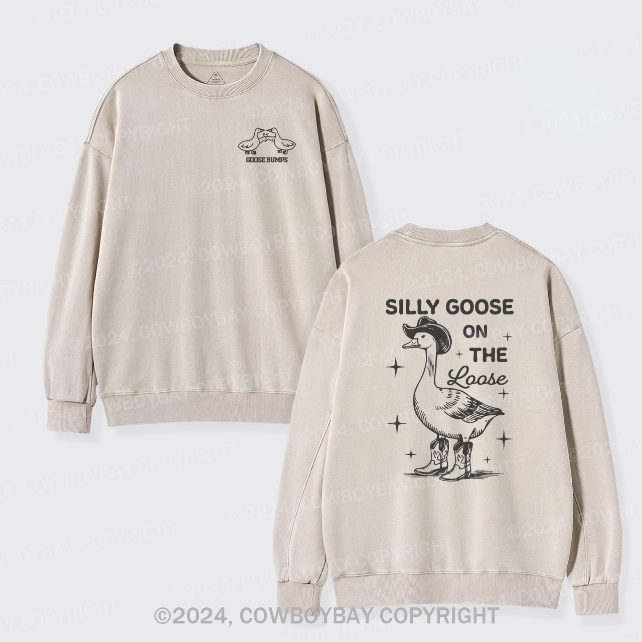 Goose Bump Washed Sweatshirts