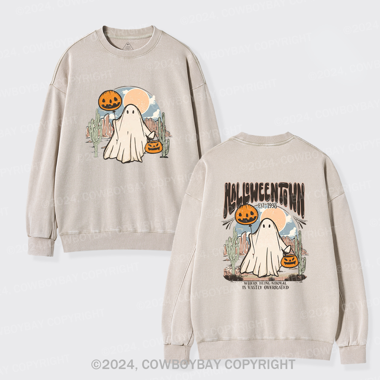 Halloweentown 1998,Where Being Normal Is Vastly Overrated Washed Sweatshirts