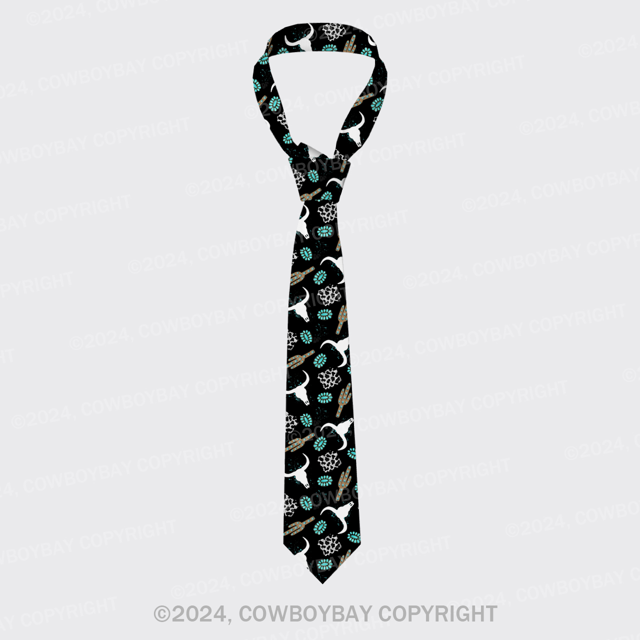 Bold Western Silk Necktie