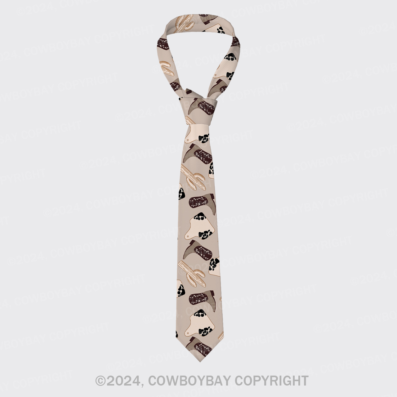 Boho Western Silk Necktie