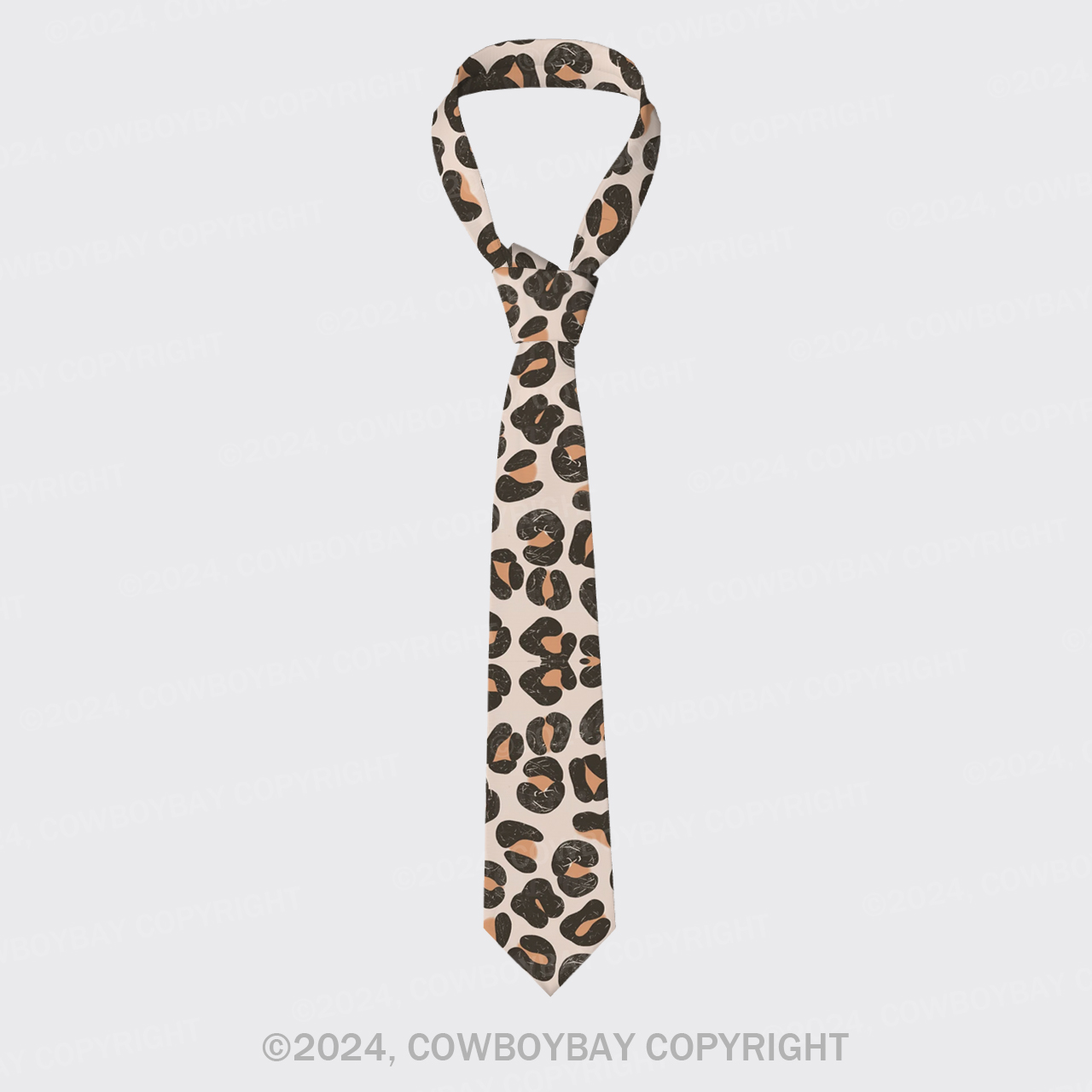 Boho Leopard Silk Necktie