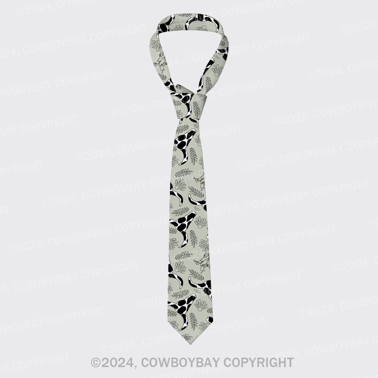 Earthy Western Silk Necktie