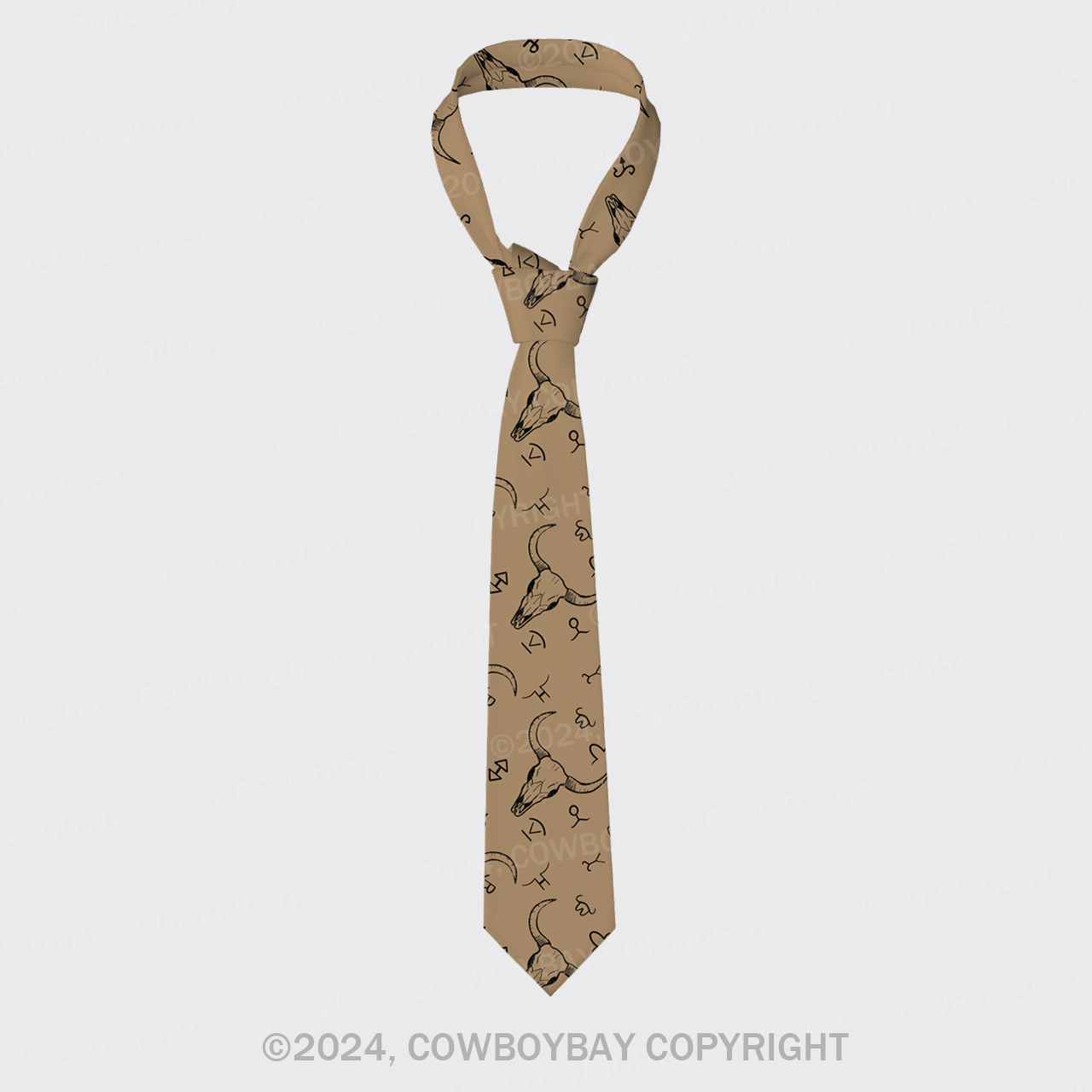 Cattle Branding Silk Necktie