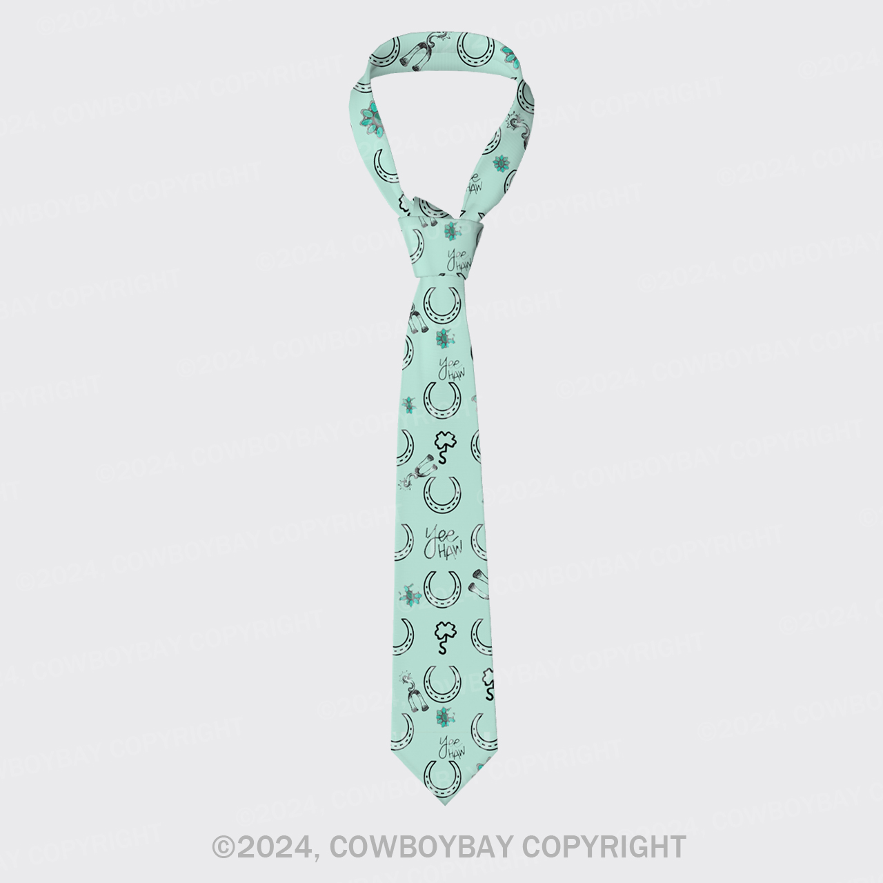 Cowboy Yeehaw Silk Necktie