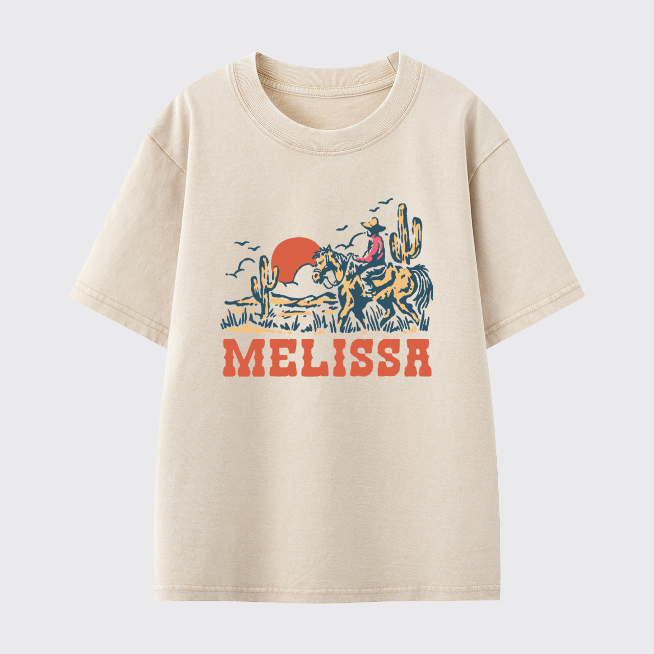 Personalized Cowgirl Washed Toddler T-shirt