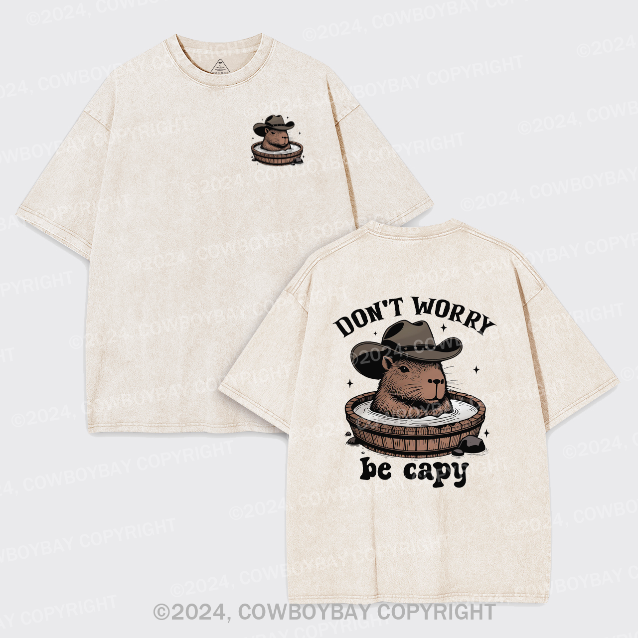 Don't Worry Be Capy Garment-dye Tees