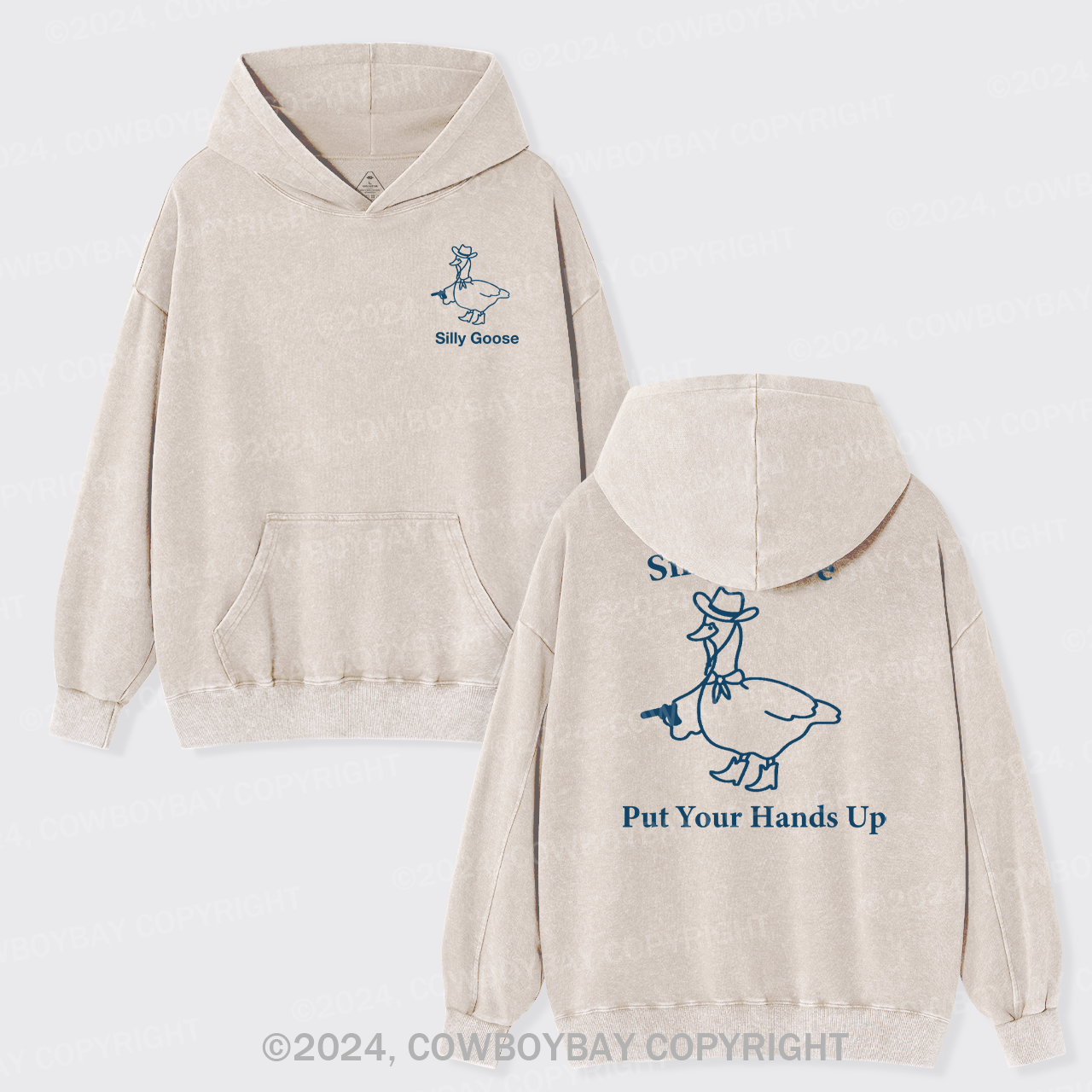 Silly Goose,Put Your Hands Up Garment-Dye Hoodies