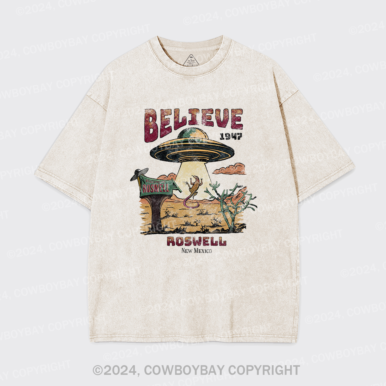 Believe Alien Garment-dye Tees