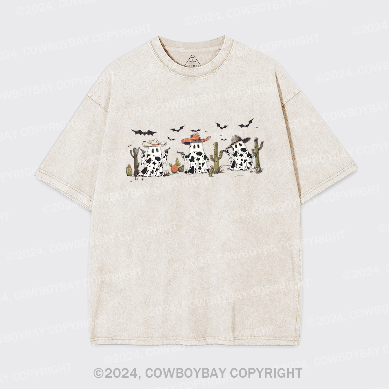 Halloween Ghost Cowboy Garment-dye Tees