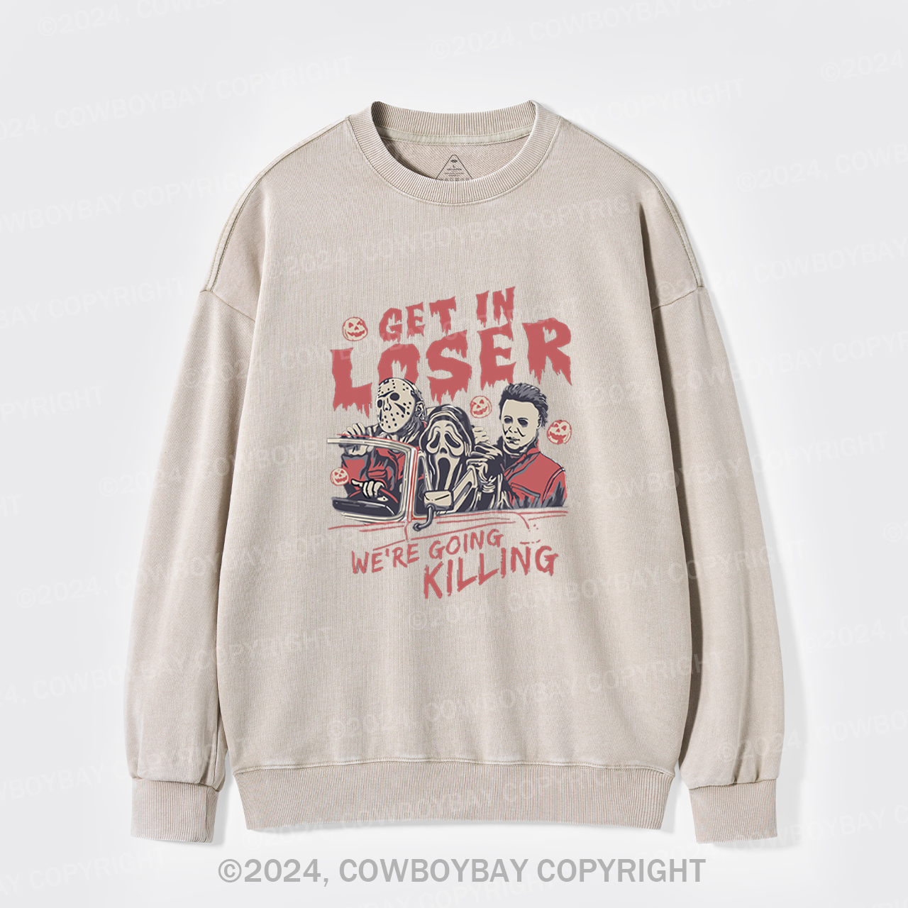 A Halloween Gift For Horror Lovers Washed Sweatshirts