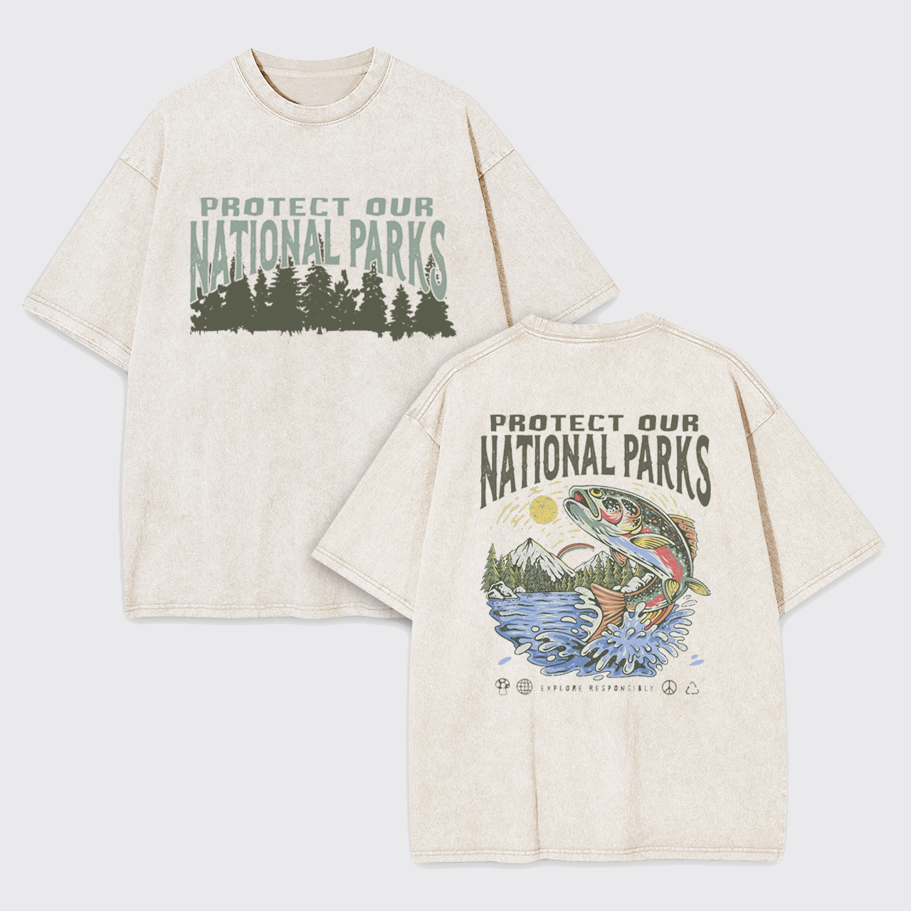 National Parks Fish Garment-dye Tees