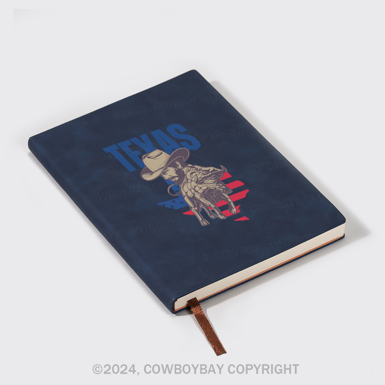 A5 Vintage Sheepbark Notebook-"Texas Cowboy"
