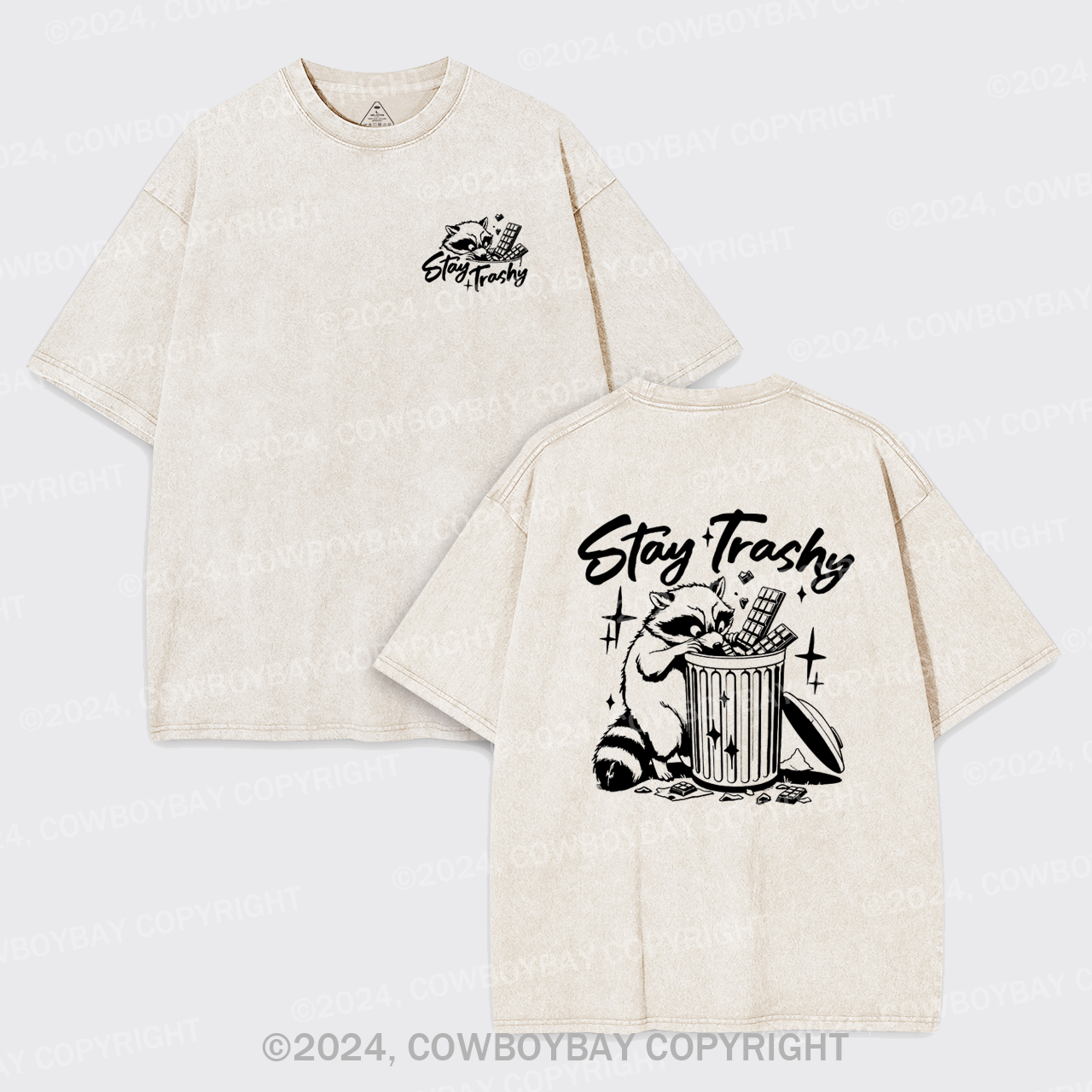 Retro Stay Trashy Garment-dye Tees