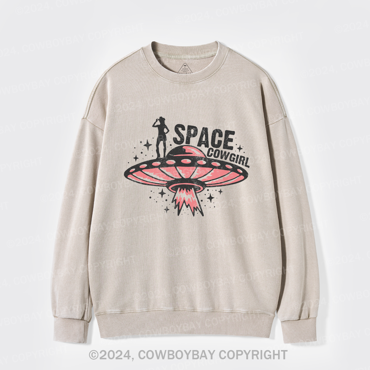 The cowgirl Is Here To Pick You Up Washed Sweatshirts