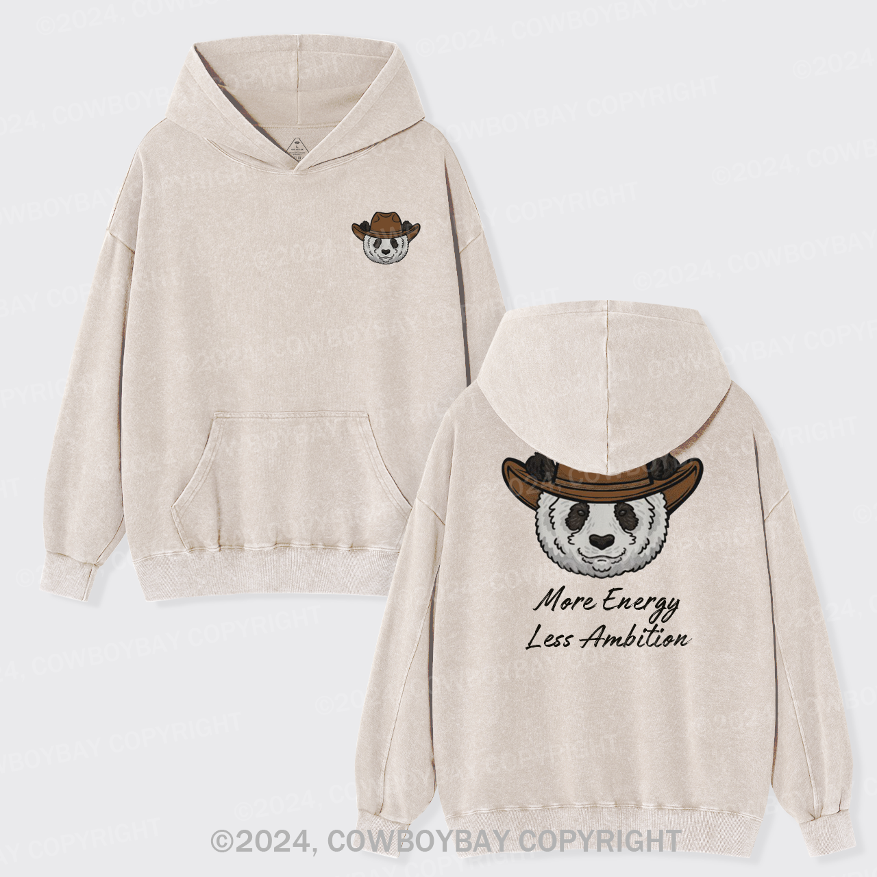 More Energy,Less Ambition Garment-Dye Hoodies