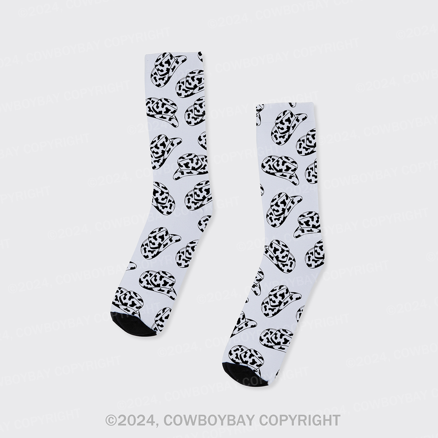 Cow Hat Printed Cotton Socks