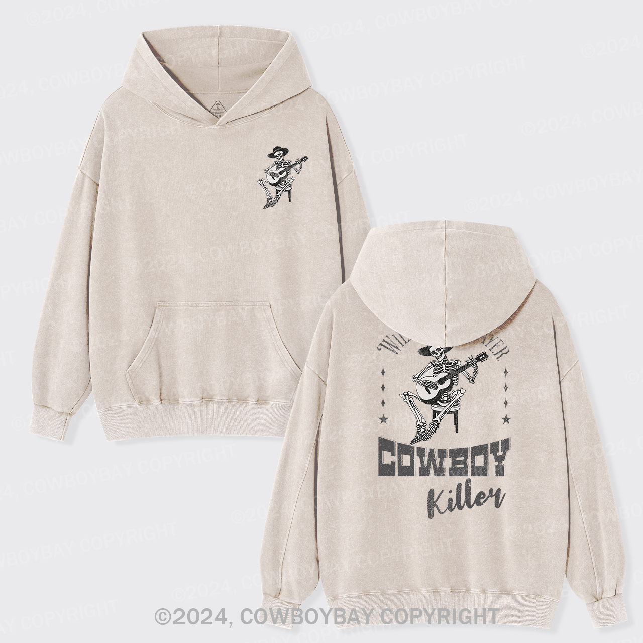 The Cowboy Killer From Halloween Garment-Dye Hoodies