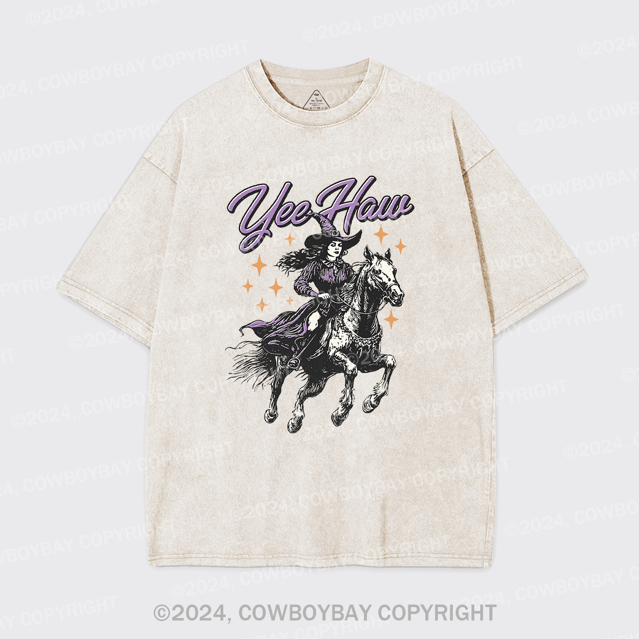 Yee Haw,Halloween Cowgirl Garment-dye Tees