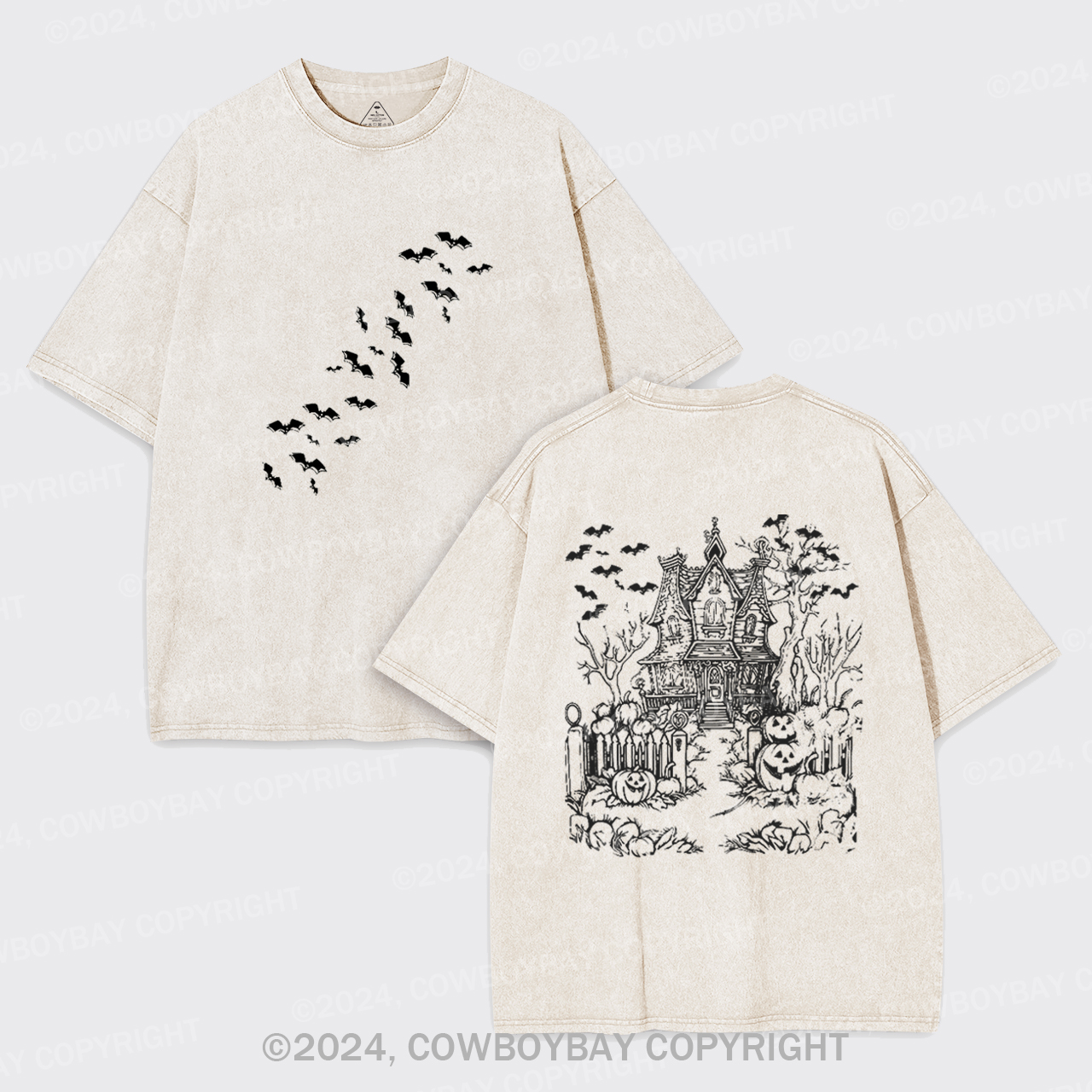 Haunted House,Welcome To Your Presence Garment-dye Tees