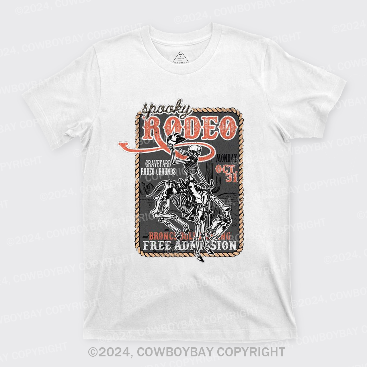 Funny Skeletons In Weird Rodeo T-Shirts