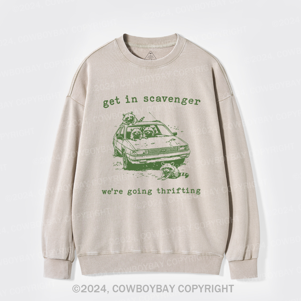 Get In Scavenger We're Going Thrifting Washed Sweatshirts