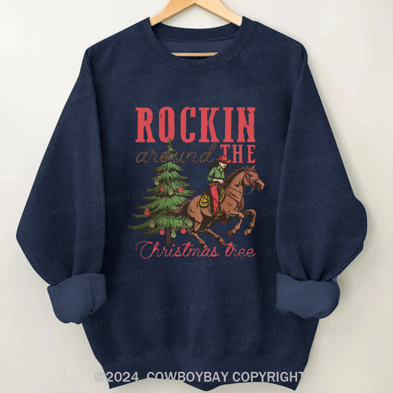 Rocking Around The Christmas Tree Cowgirl Sweatshirt
