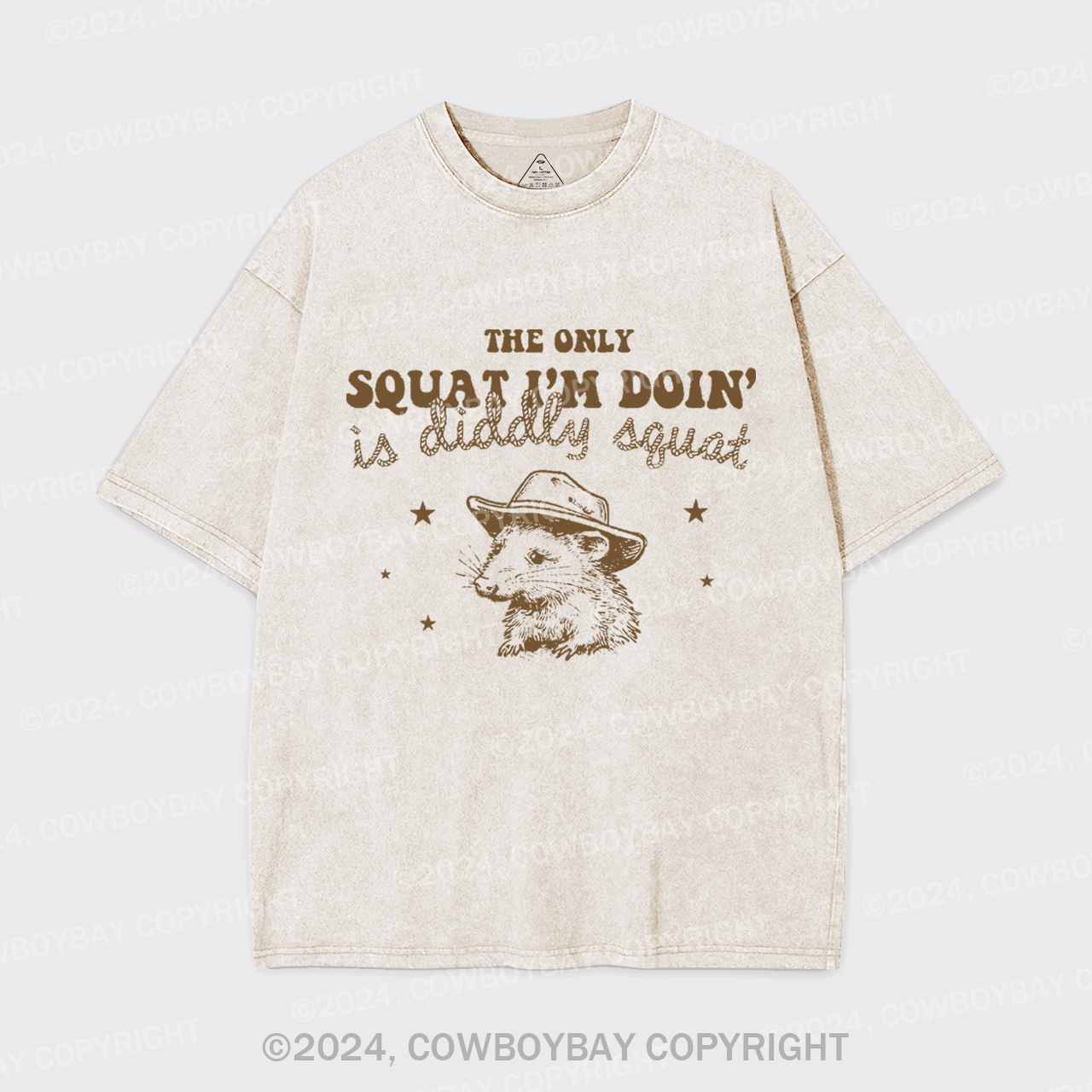 The Only Squat I'm Doing Is Diddly Squat Garment-dye Tees