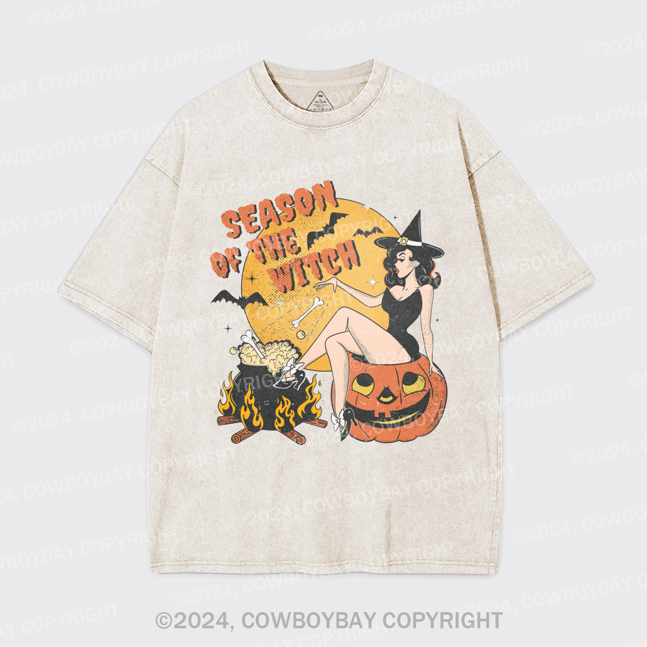 Season Of The Witch Halloween Garment-dye Tees