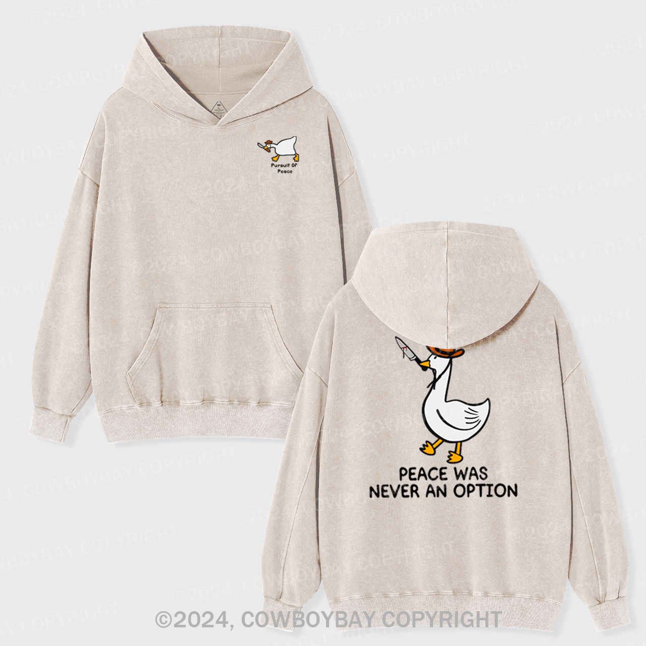 Pursuit Of Peace Garment-Dye Hoodies