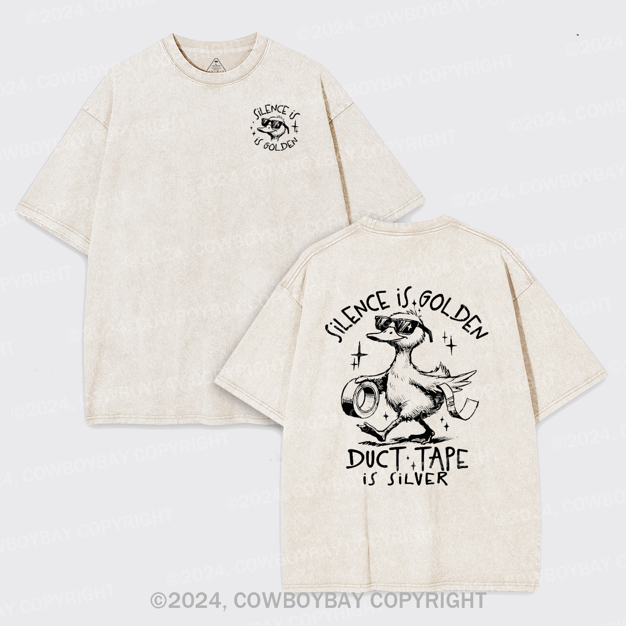 Silence Is Golden,Duct Tape Is Silver Garment-dye Tees