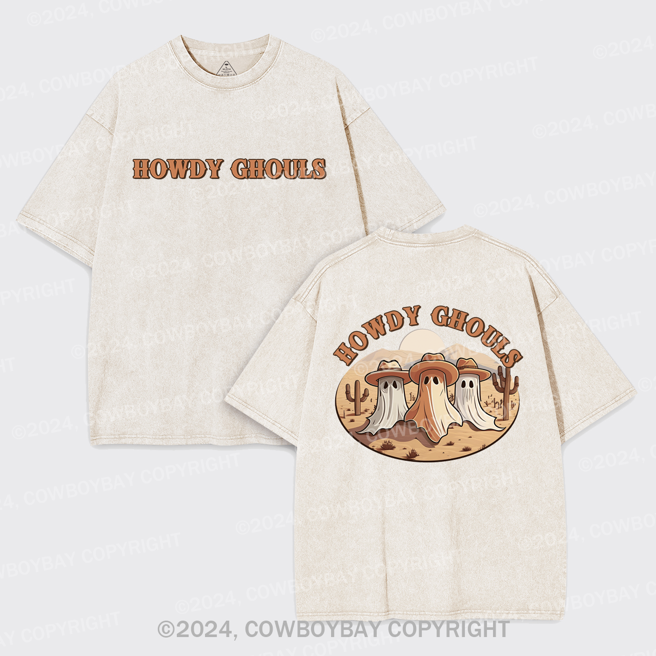 Howdy Ghouls Cute Spooky Garment-dye Tees