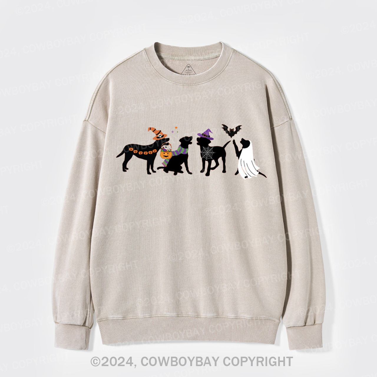 Halloween Dog Washed Sweatshirts
