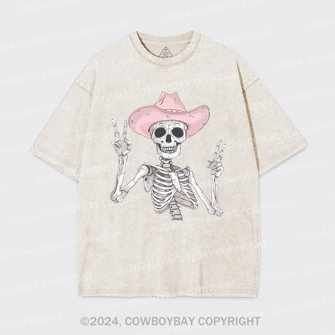 The Pink Skull Is Halloween Garment-dye Tees