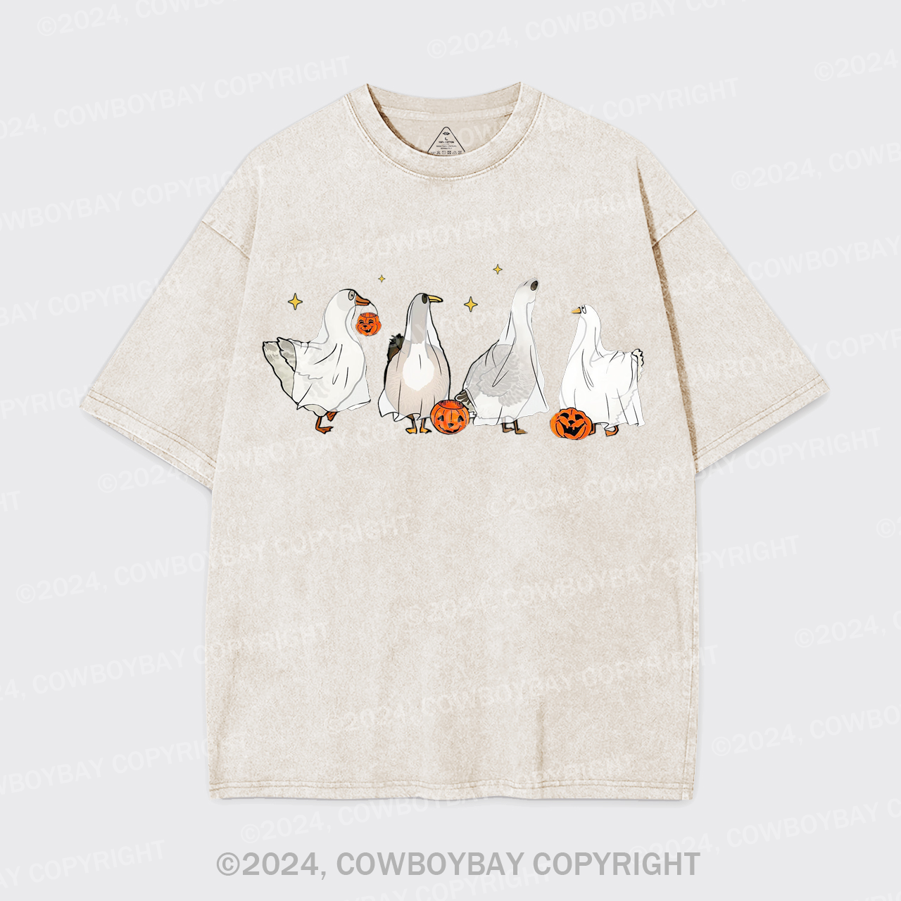 Halloween Ghost Ducks Garment-dye Tees