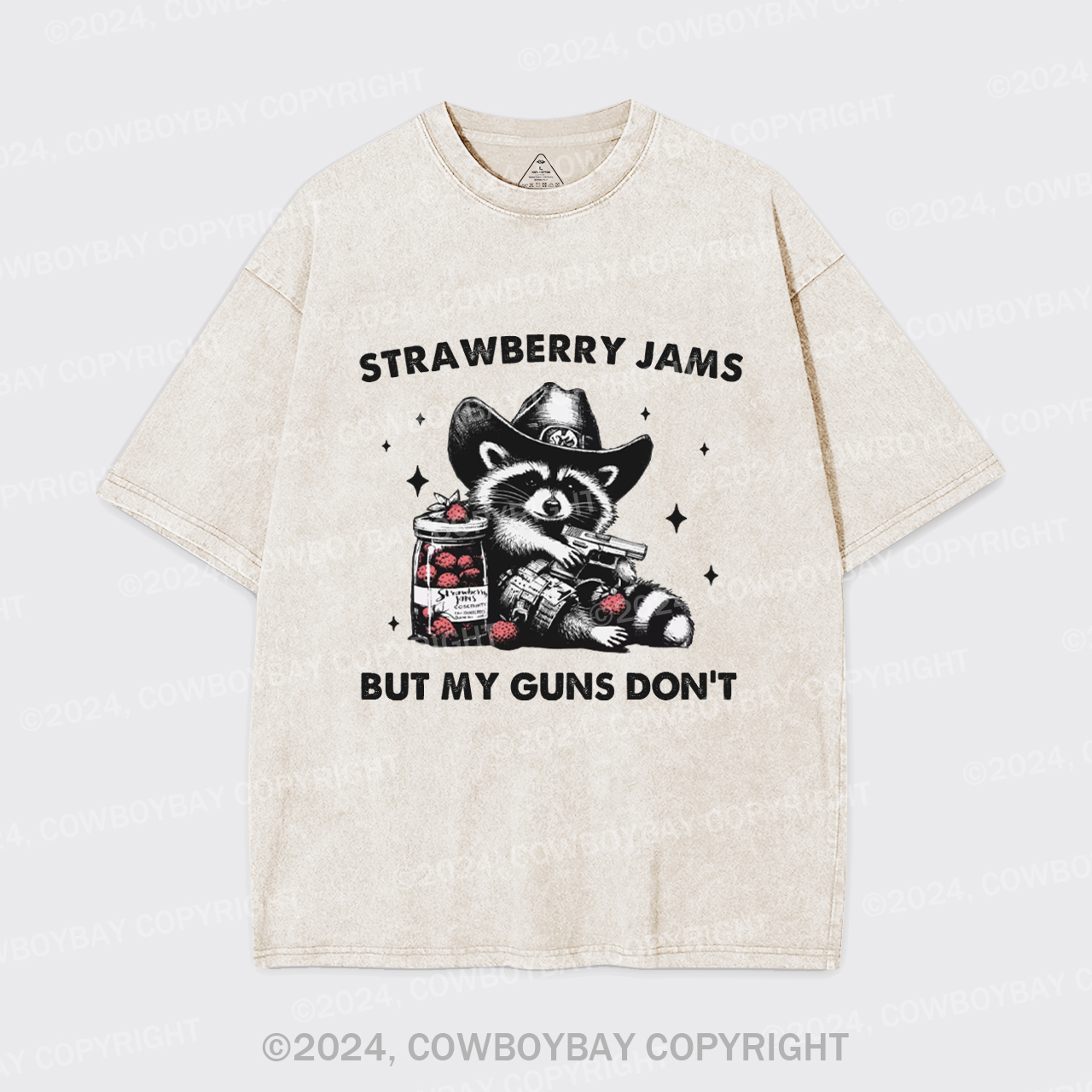 Strawberry Jams But My Guns Don't Garment-dye Tees