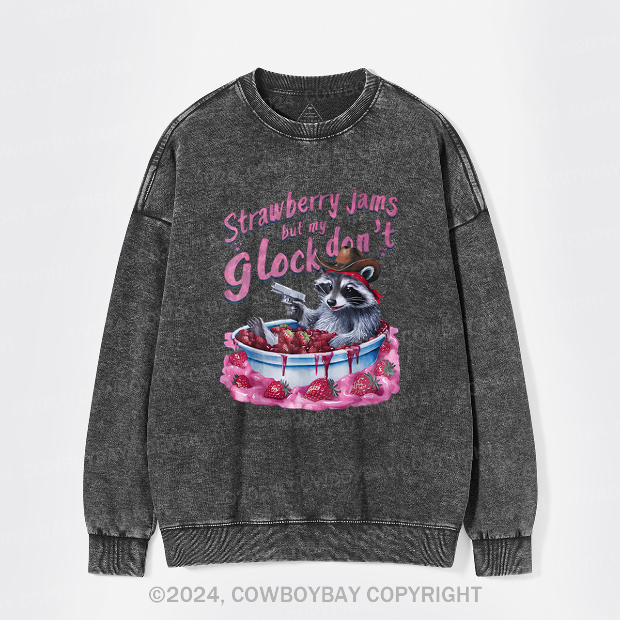 Let's Soak In The Strawberry Bath Washed Sweatshirts