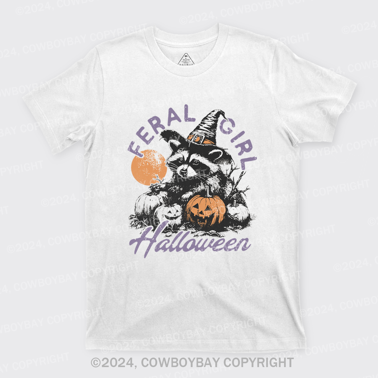 Halloween Feral Girl Raccoon T-Shirts