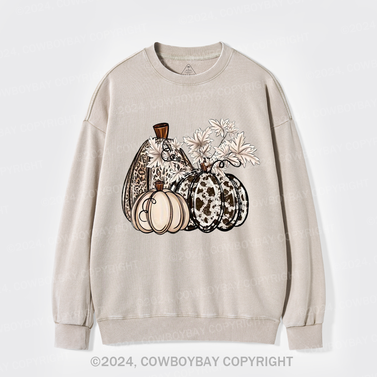 Pumpkins Fall Halloween Washed Sweatshirts