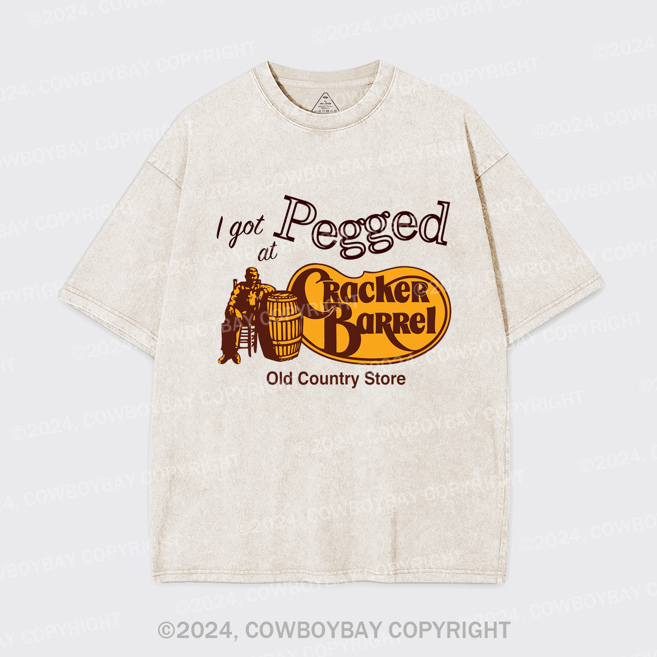 I Got Pegged at Cracker Barrel Old Country Store Garment-dye Tees