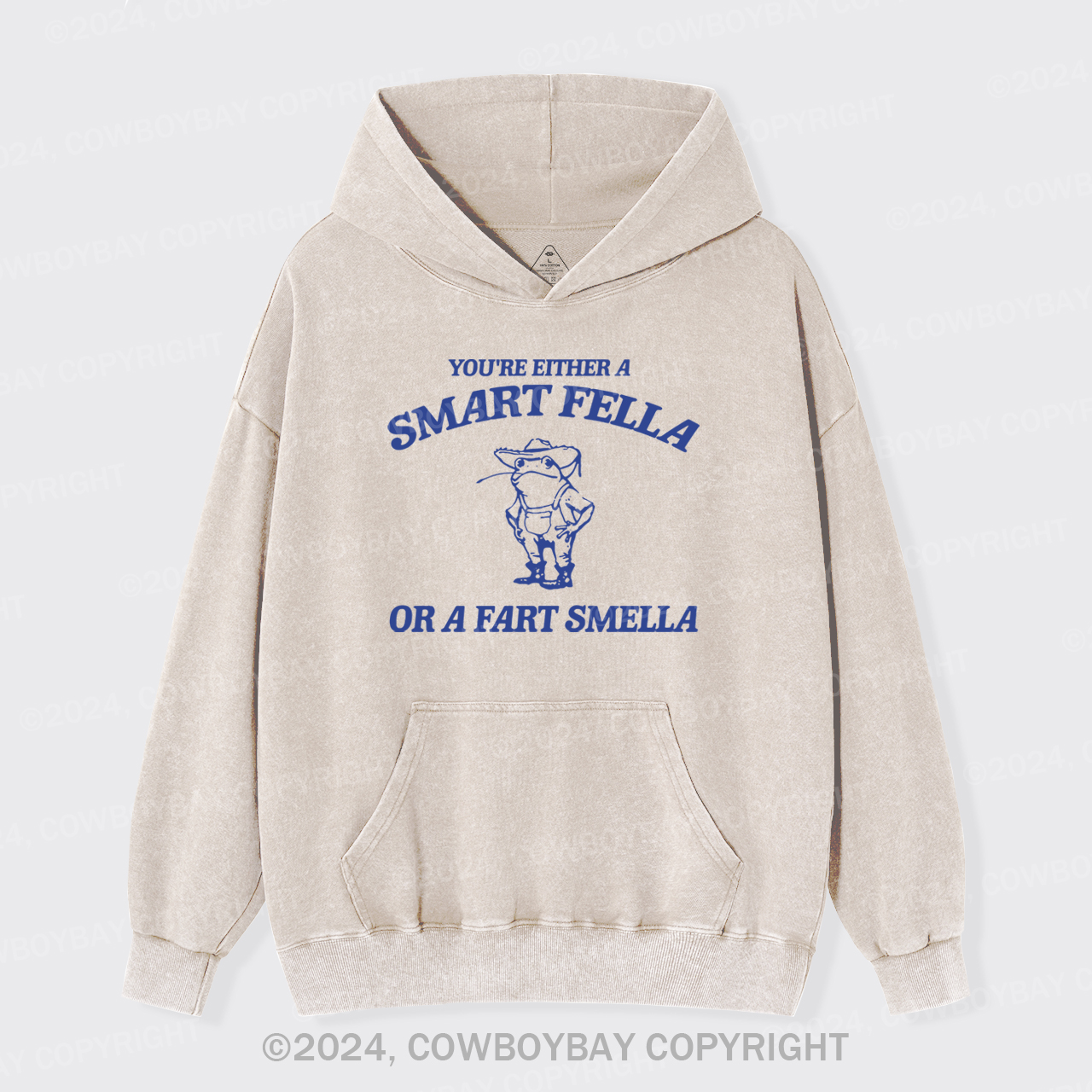 Are You A Smart Fella Or Fart Smella Garment-Dye Hoodies