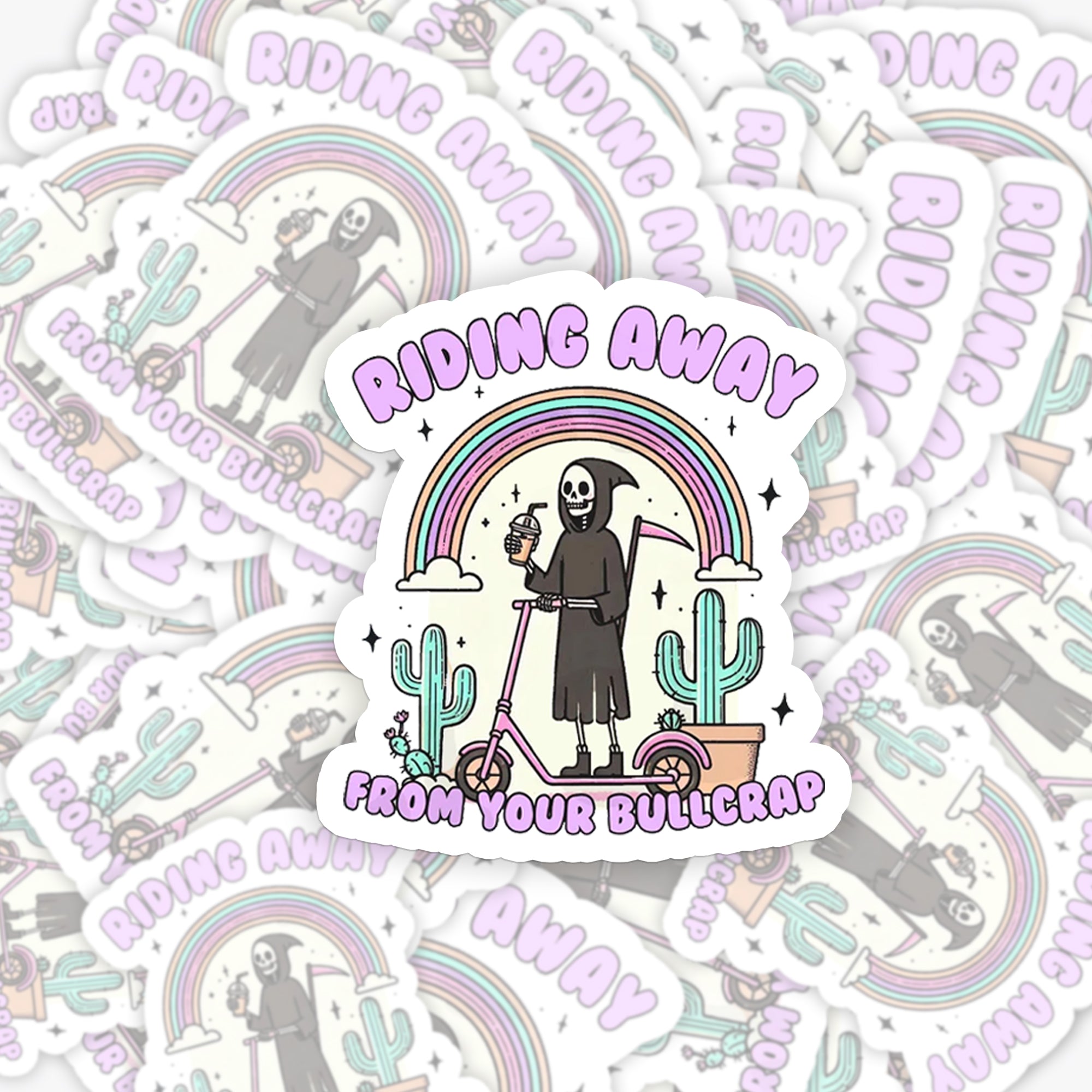 Mental Health-Riding Away From Your Bullcrap_Cowboybay Sticker