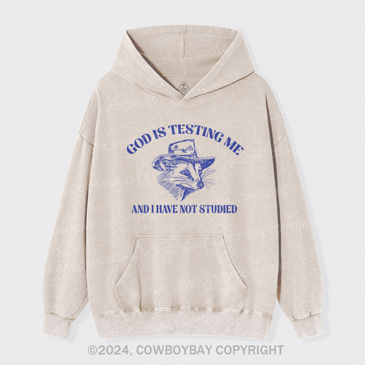 God Is Testing Me Funny Garment-Dye Hoodies