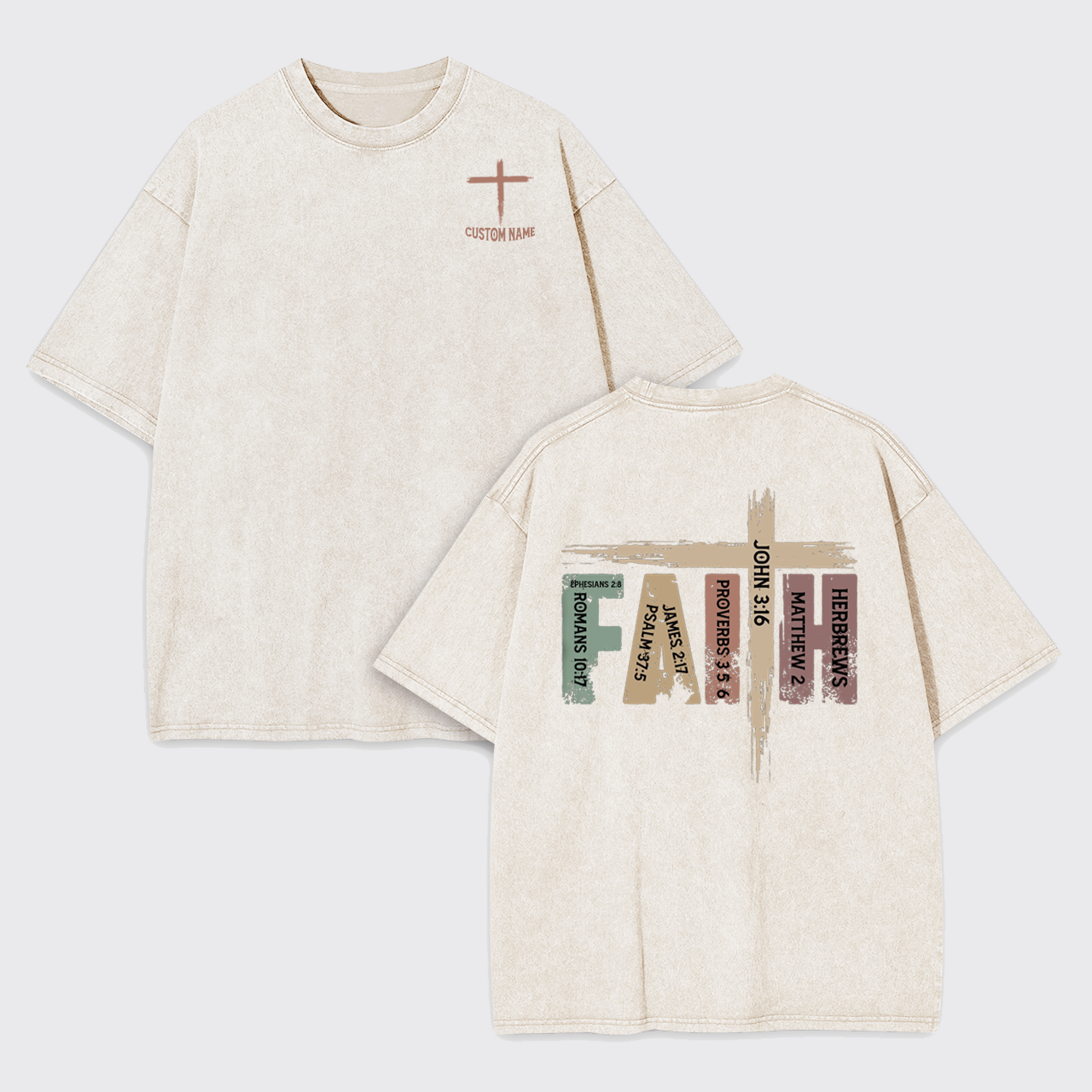Personalized Retro Christian Garment-dye Tees