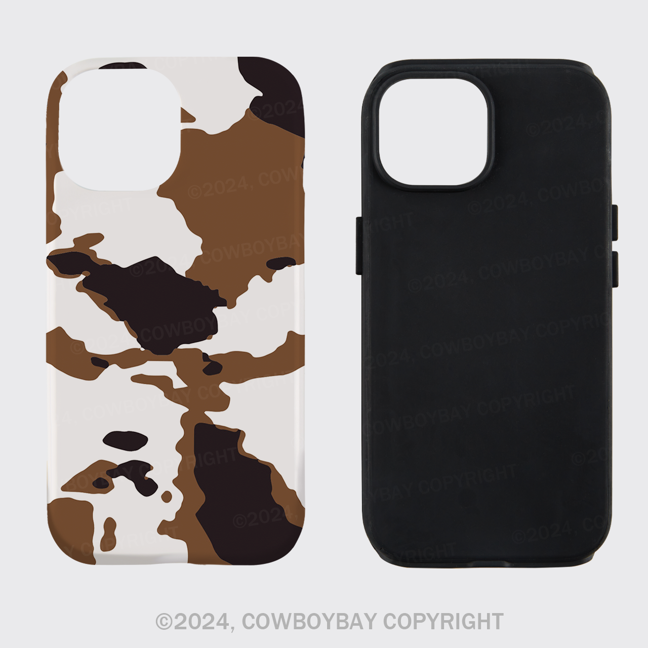 Retro Cow Patchwork Phone Case