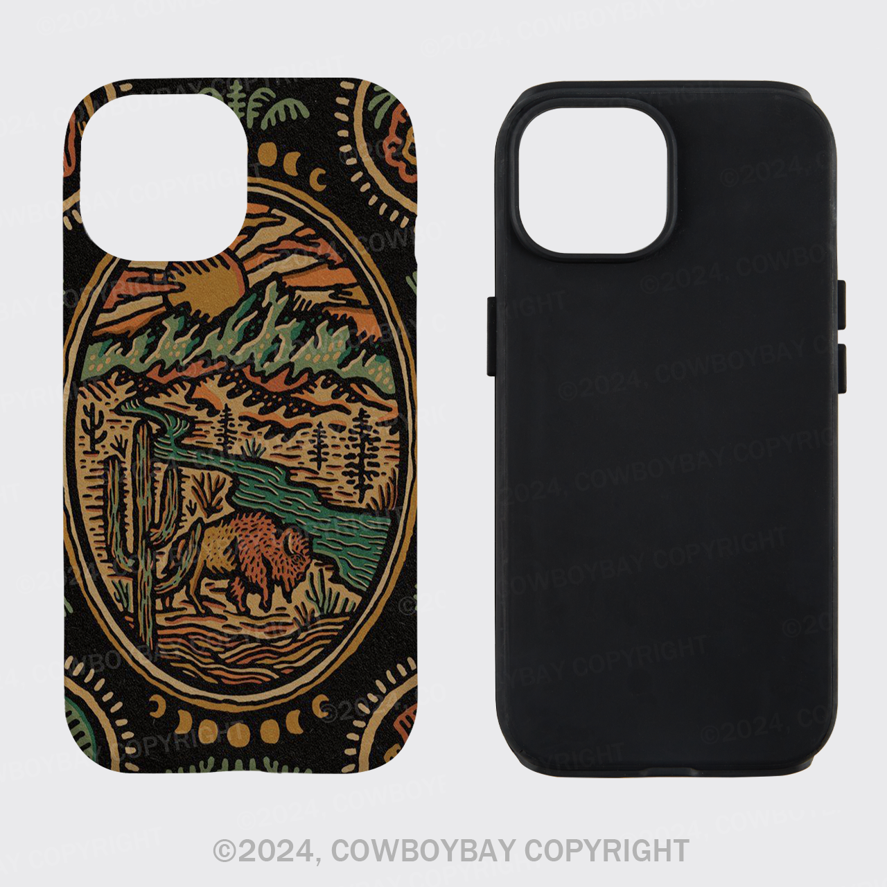 A Mirror Image of the Cowboys of the West Phone Case