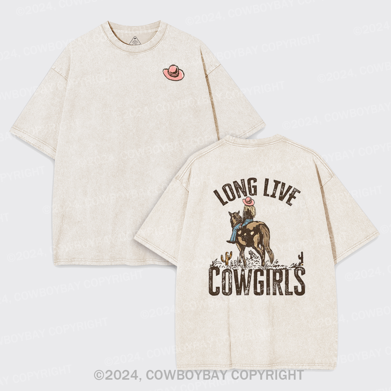 Cowboybay,Long Live Cowgirls Garment-dye Tees