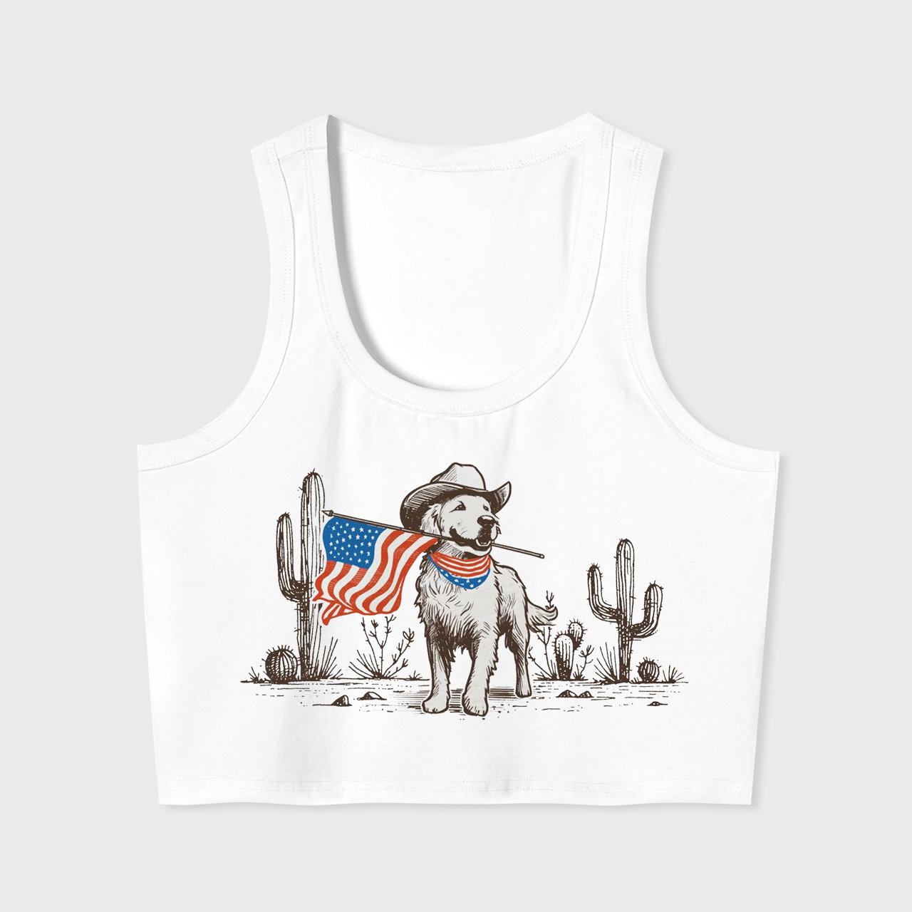 American Flag Dog Tank Top