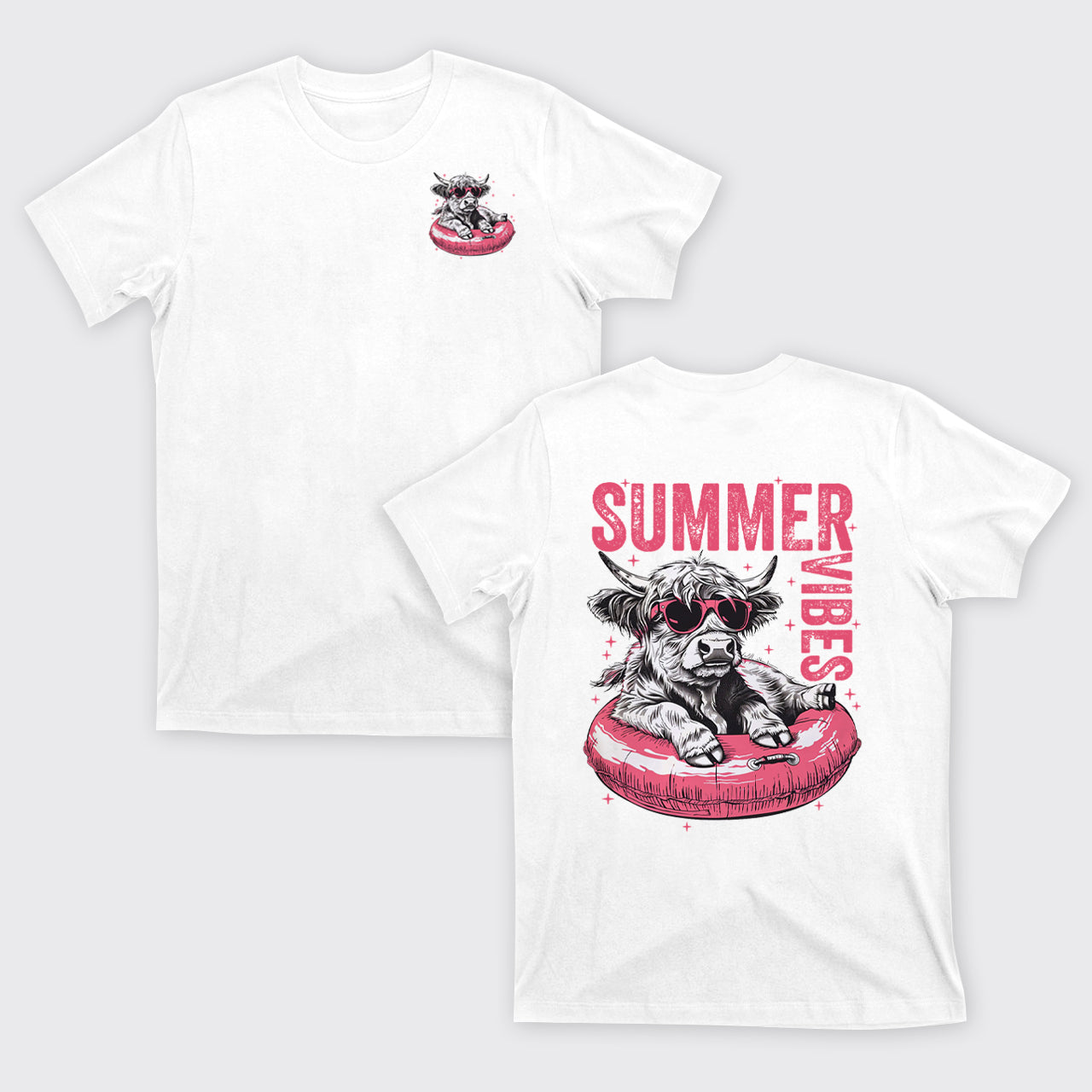 Summer,Highland Cow T-Shirts